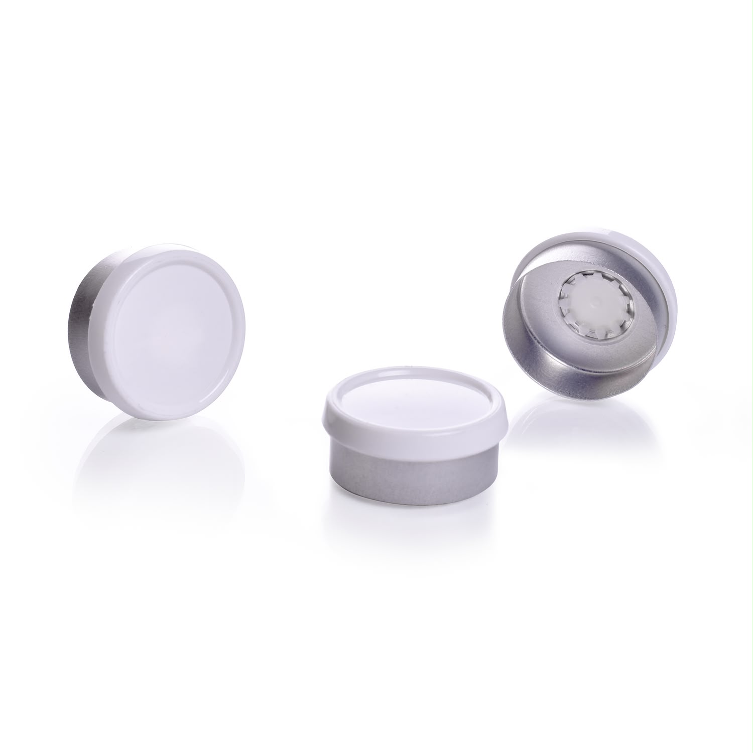 Aluminum flip-off seals